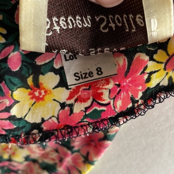 Vintage ILGWU Floral Karin Stevens by Steven Stoller Midi Dress Cottage Core sz8 - Picture 12 of 14